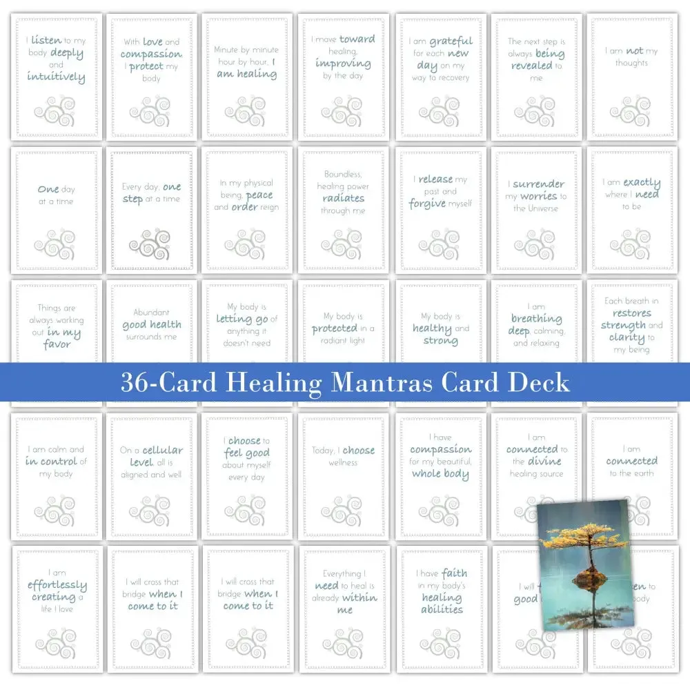 36-Card Healing Mantras - PLR Card Deck