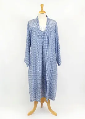 Arabella Dressing Gown Blue Gingham