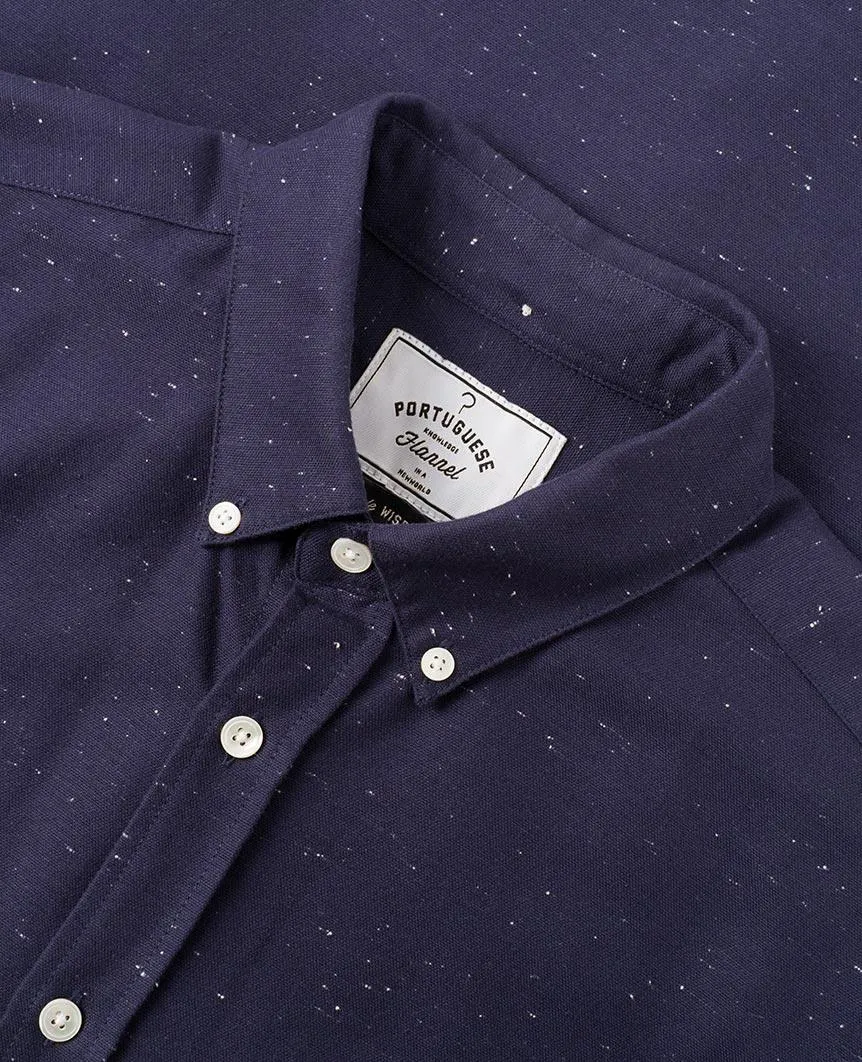 Blur Navy Short Sleeve Buttondown Shirt
