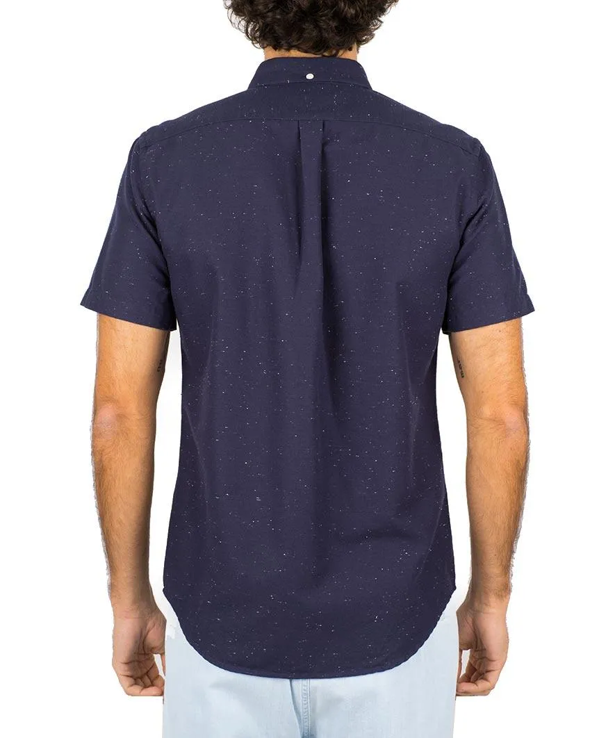 Blur Navy Short Sleeve Buttondown Shirt