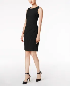Calvin Klein Petite Starburst Sleeveless Sheath Dress, Black
