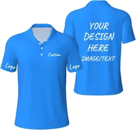 Custom Men's Polo Shirts Custom Golf Shirt Personalized Polo Shirt 4 Sides Print Personalized Shirts for Men