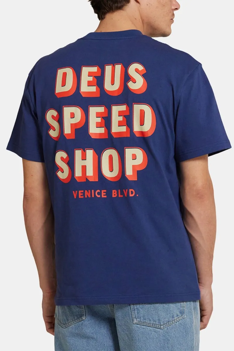 Deus Gaucho Tee Organic Cotton T-Shirt (Mechanic Blue)