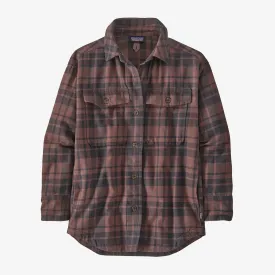 Fjord Patagonia Women's Flannel Heavy Weight T-Shirt in Ice Caps: Dusky Brown