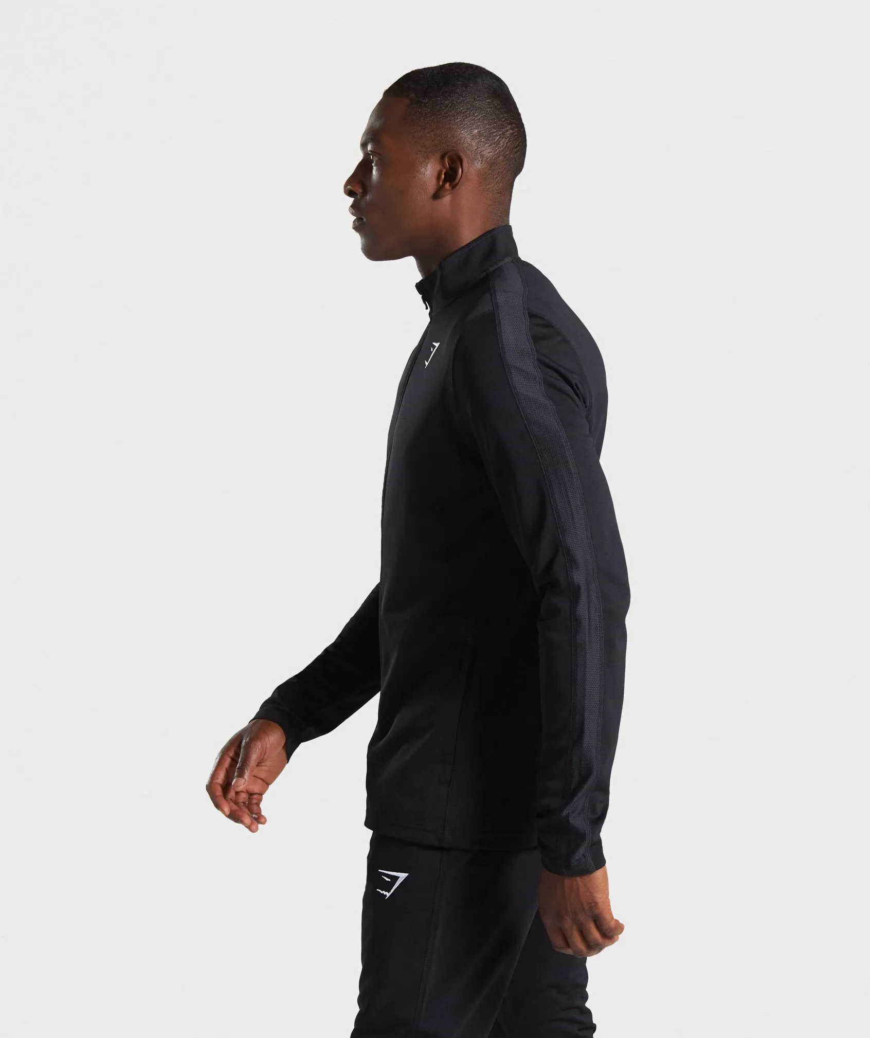 Gymshark React Training Track Top - Black