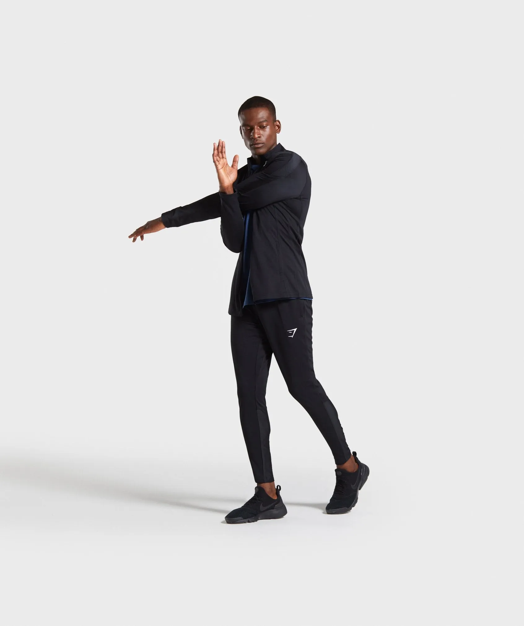 Gymshark React Training Track Top - Black
