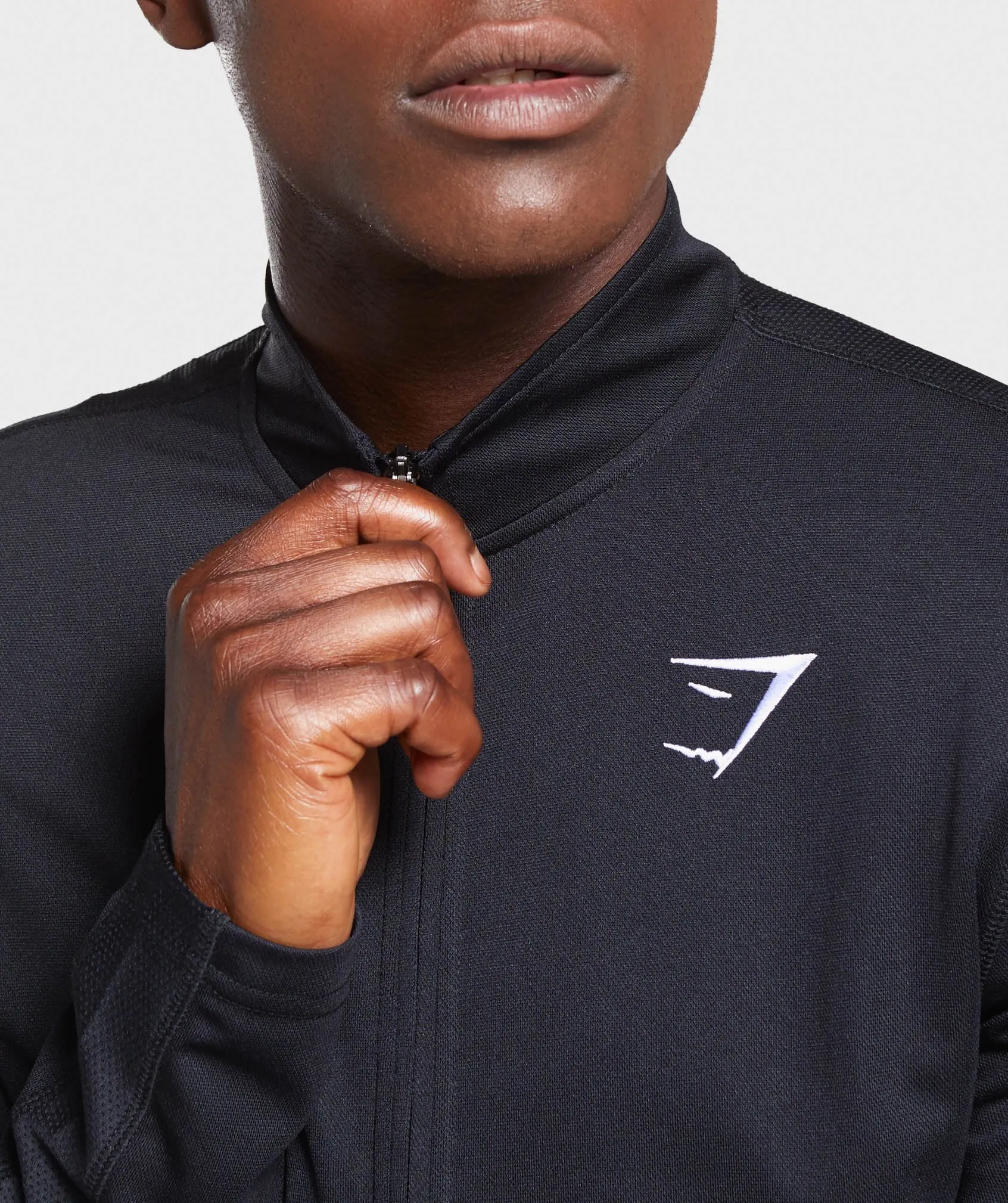 Gymshark React Training Track Top - Black