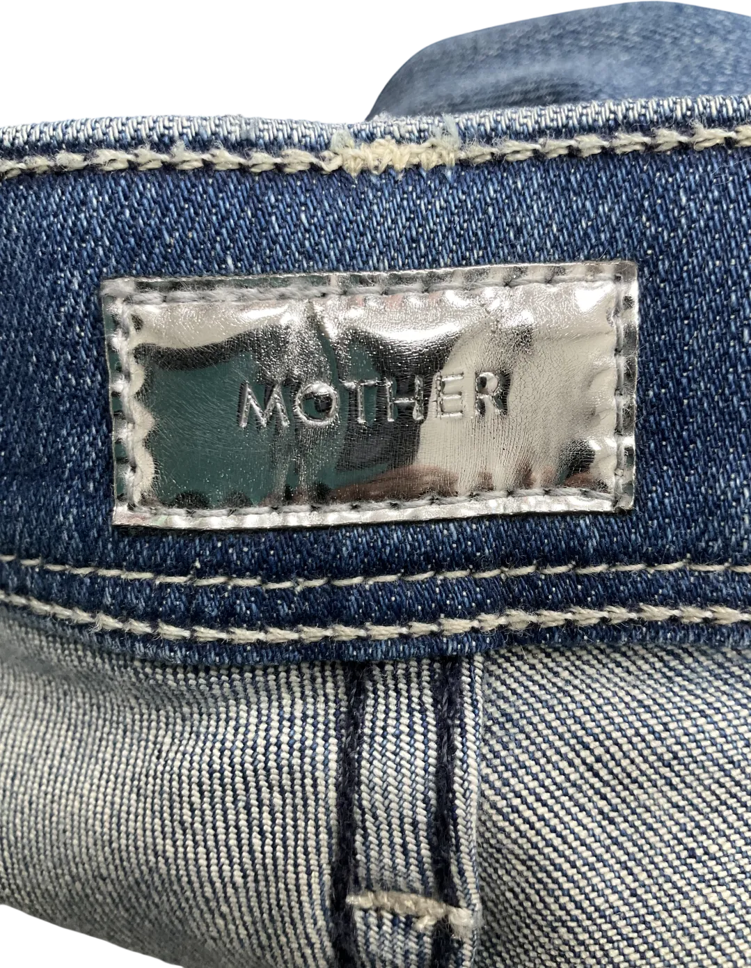 Mother Blue The Super Cruiser Flared-leg Mid-rise Cotton-blend Jeans W28