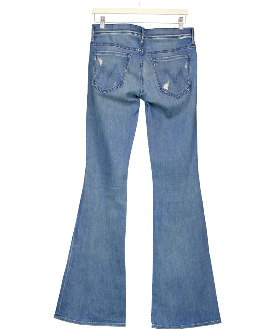 Mother Blue The Super Cruiser Flared-leg Mid-rise Cotton-blend Jeans W28