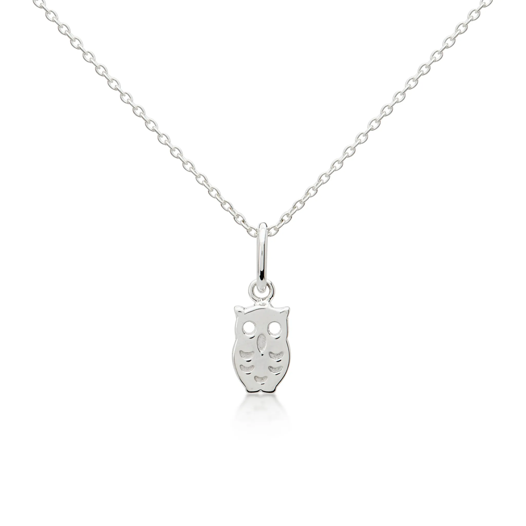 The Silver Owl Pendant & Necklace - Sterling Silver