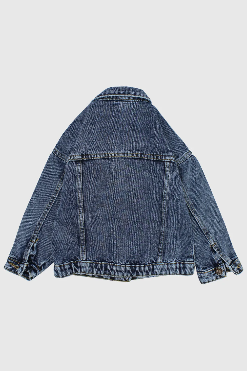 Unisex Navy Long-Sleeved Jean Jacket