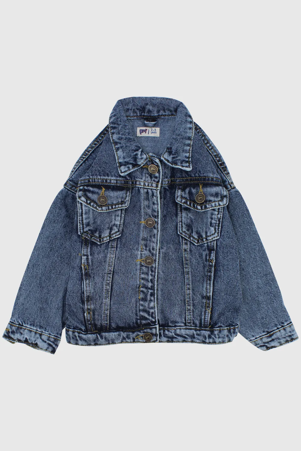 Unisex Navy Long-Sleeved Jean Jacket